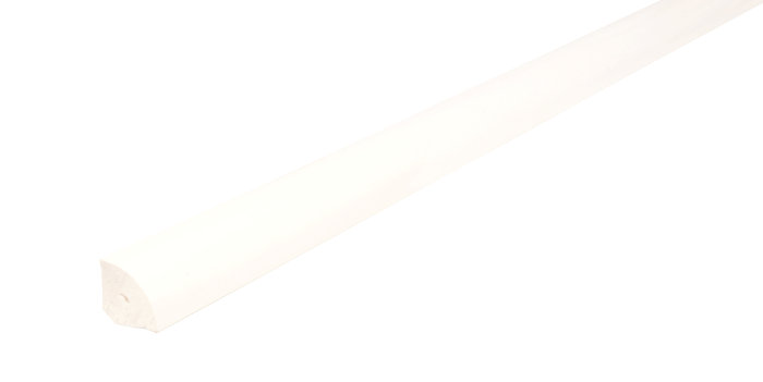 Kvartstafflist plast hvit – 19 x 19 x 3000 mm